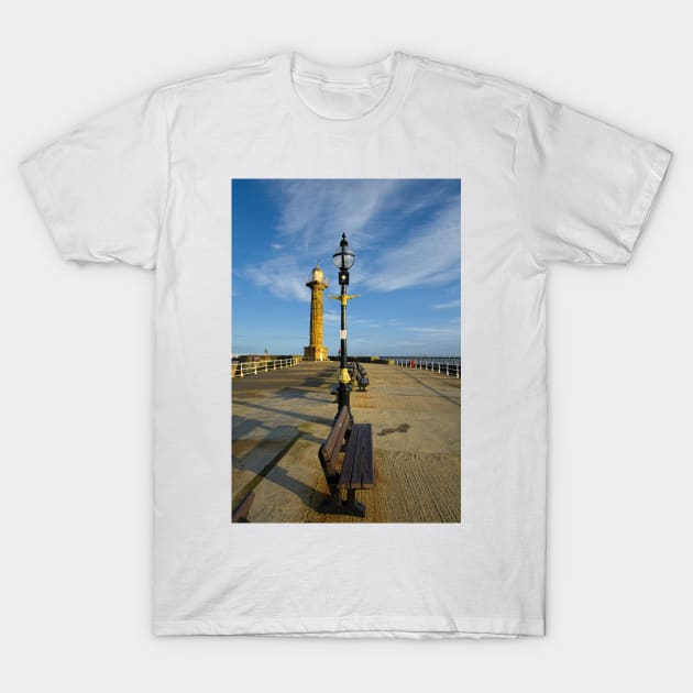 Whitby Pier T-Shirt by StephenJSmith